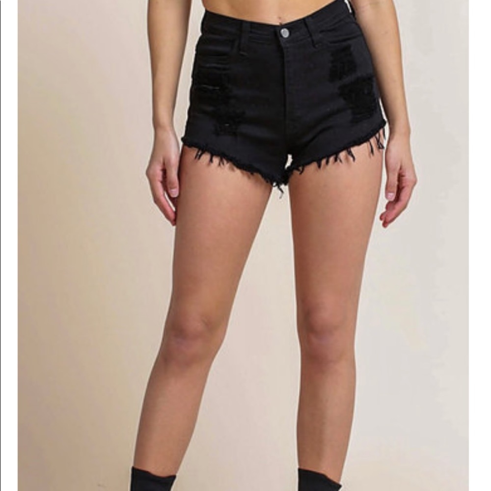 Distressed Denim Shorts - Picture 2 of 6